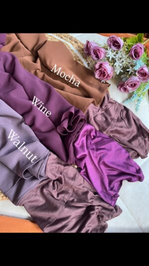 Premium Plain Instant Hijab – Luxe Colour Collection (Cap Attached)