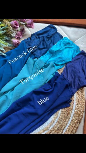 Premium Plain Instant Hijab – Ocean Colour Collection (Cap Attached)