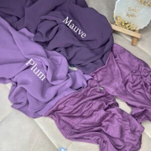 Premium Plain Instant Hijab – Royal Violet Collection (Cap Attached)