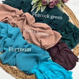 Premium Plain Instant Hijab – Earth & Jewel Tone Collection (Cap Attached)