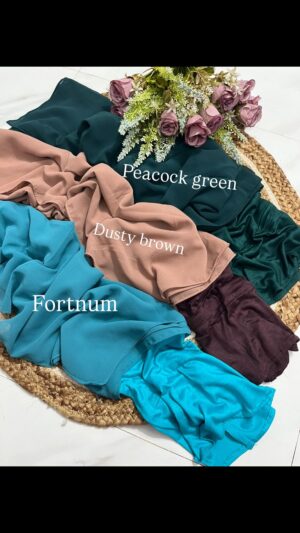 Premium Plain Instant Hijab – Earth & Jewel Tone Collection (Cap Attached)