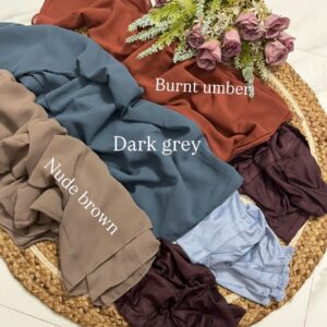 Premium Plain Instant Hijab – Earthy Neutrals Collection (Cap Attached)