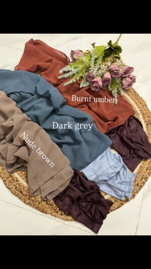 Premium Plain Instant Hijab – Earthy Neutrals Collection (Cap Attached)