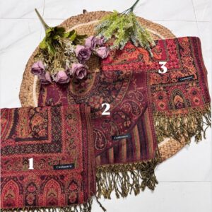 Pashmina shawl (red shades)