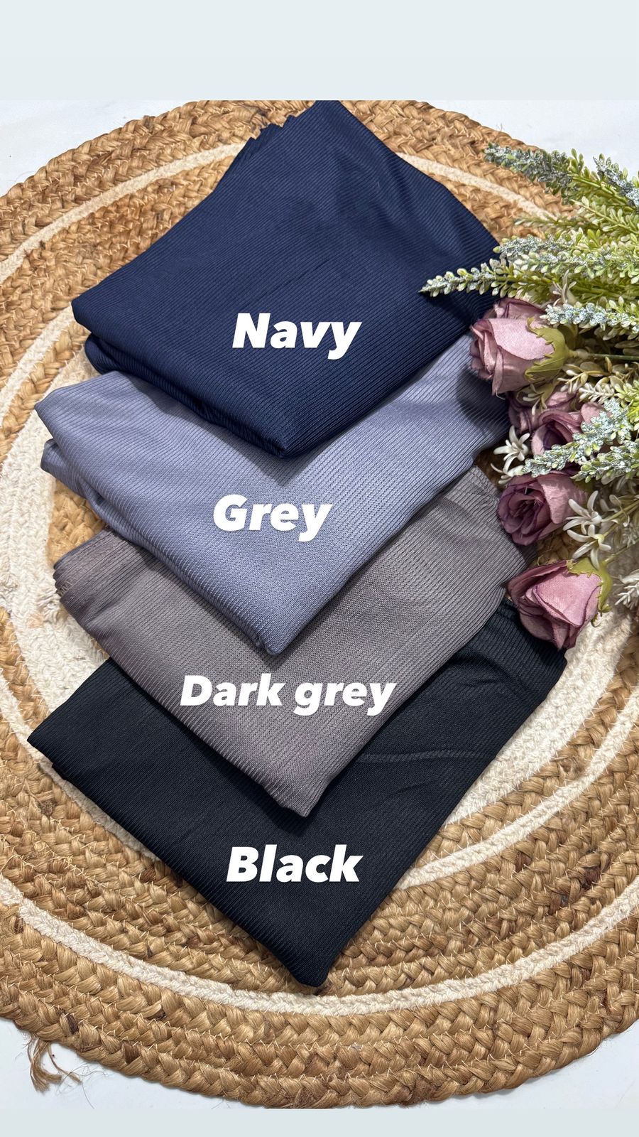 Classic Elegance Ribbed Hijab