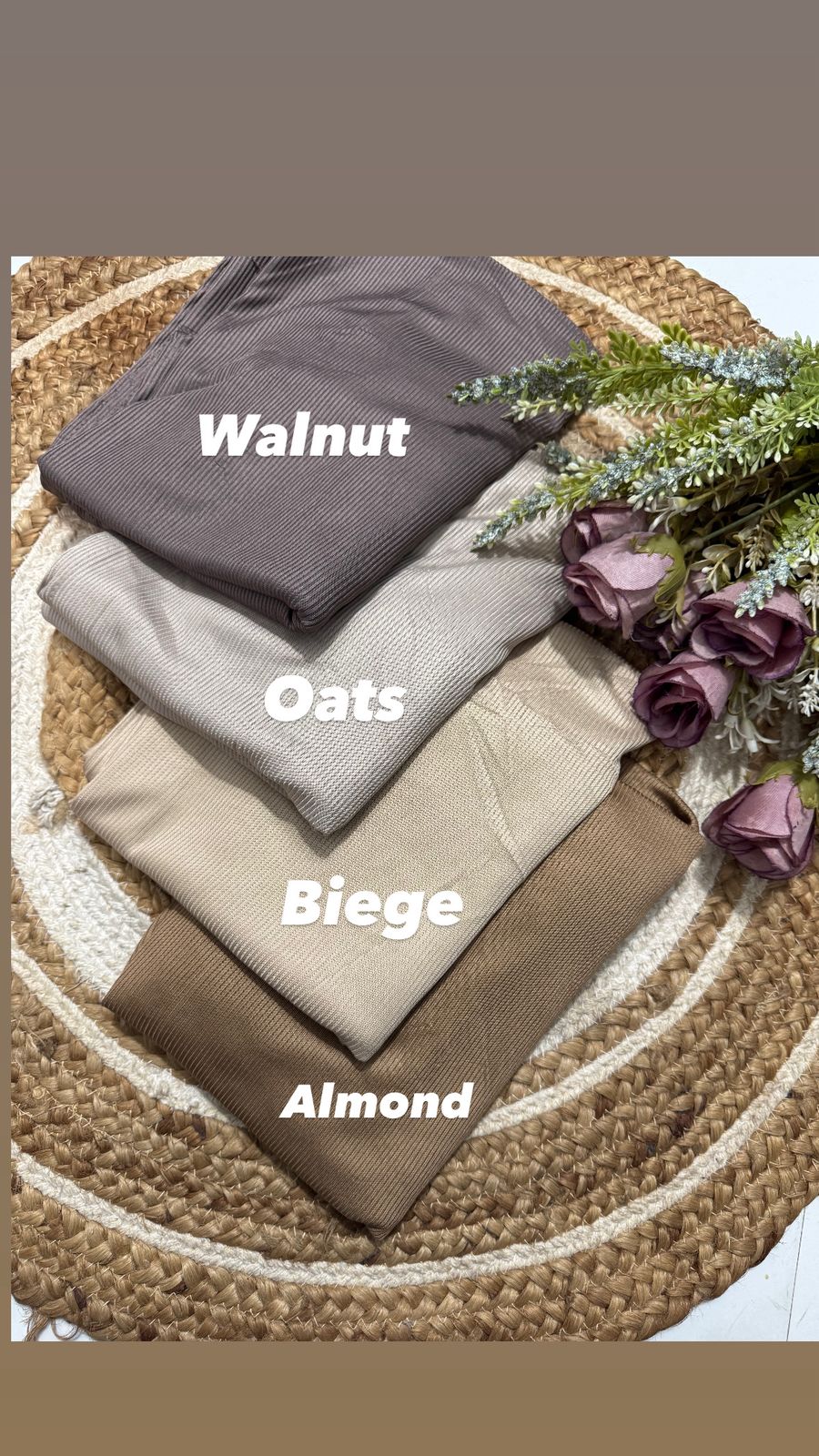 Earth Tone Ribbed Hijab