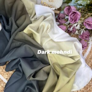 Elegant Ombre Malaysian Georgette Hijab - Dark Mehndi