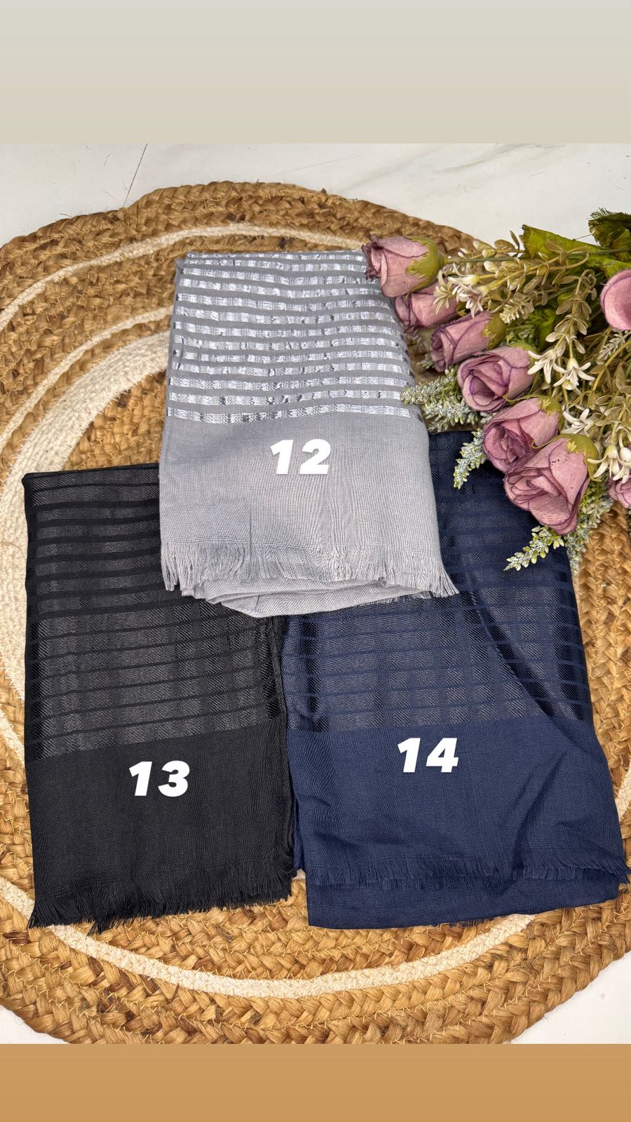Elegant Sheer Stripe Hijab Collection