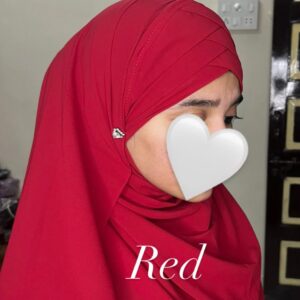 Criss Cross Instant Hijab – Old Rose - Red