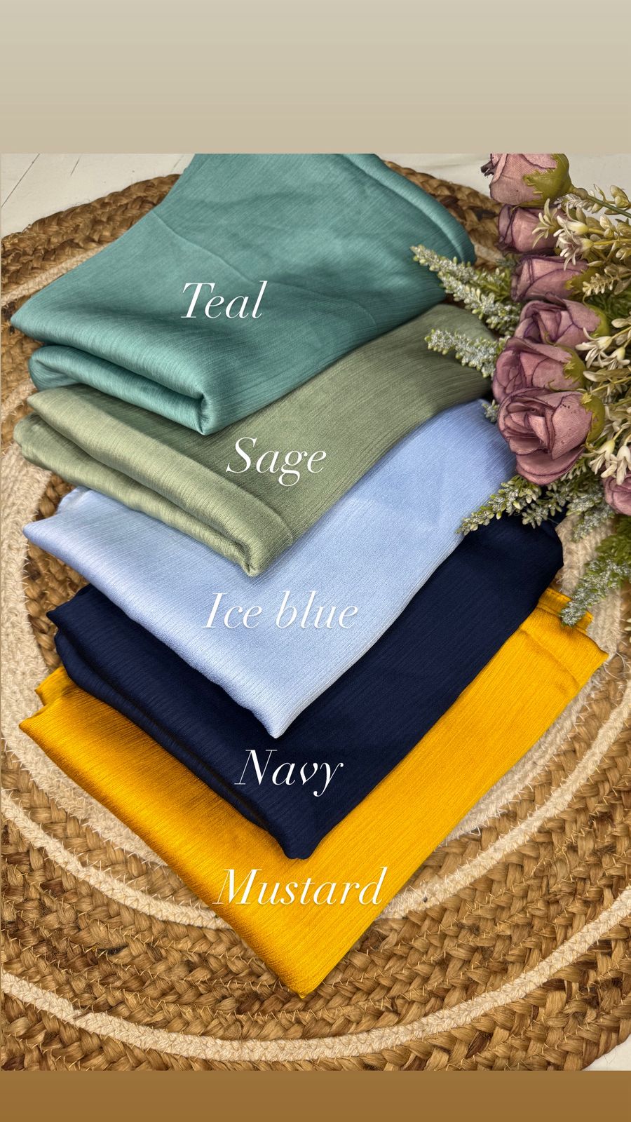 Muna Satin Hijab – Ocean Breeze Collection