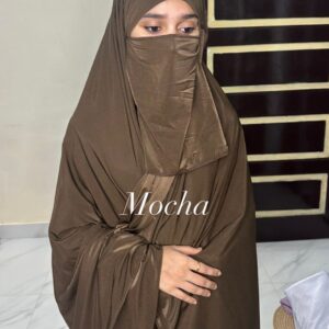 Premium Irani Chaadar – Crystal Lycra Collection - Mocha